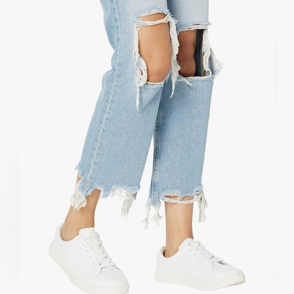 Free People Maggie Midrise Straight Jean, Size 25, NWT, Light Stone - Picture 3 of 14